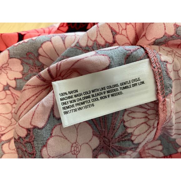 Isabel by Ingrid & Isabel Pink Floral Sleeveless Tie Back Maxi Dress M Boho - Picture 9 of 9